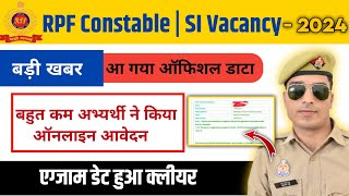 आ गई  rpf si exam date 2024  rpf constable exam date 2024  rpf constable total form fill 2024 [upl. by Ahseinod]