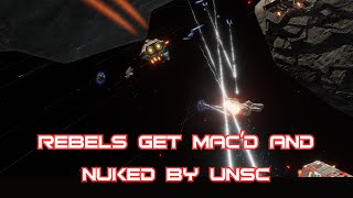 Rebels Get MACd and Nuked by UNSC Ships  Halo TTRPG Campaign  Nebulous Fleet Command Gameplay [upl. by Retloc927]