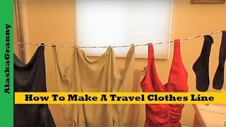 How To Make A Travel Clothes Line Travel Tips Tricks Hacks [upl. by Sarena]