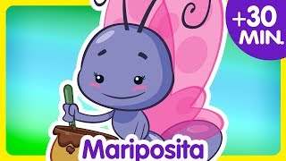 MARIPOSITA  Compilado de Clips 30 min enganchados  Canciones infantiles de la Gallina Pintadita [upl. by Arodnahs]