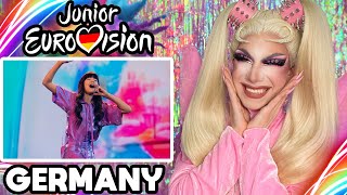 🇩🇪 Fia  Ohne Worte  Germany LIVE  American Reacts to Junior Eurovision 2023 [upl. by Sarat324]