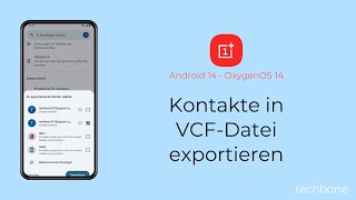 Kontakte in VCFDatei exportieren  OnePlus Android 14  OxygenOS 14 [upl. by Bigler143]