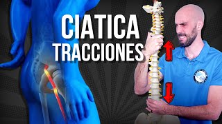 ⚡4 TRACCIONES para aliviar LA CIATICA en casa [upl. by Airbas]