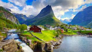 Flam NORWAY 🇳🇴 Norway Walking Tour 🌸 Beautiful Village in Europe 4K 🌞 Summer 60fps [upl. by Nerita254]