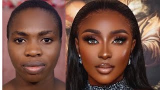 100M VIEWS ⬆️ MELANIN 🍫 😱 VIRAL ⬆️ BLACK BARBIE MAKEUP TRANSFORMATION 😱HAIR MAKEUP TRANSFORMATION [upl. by Desiri]