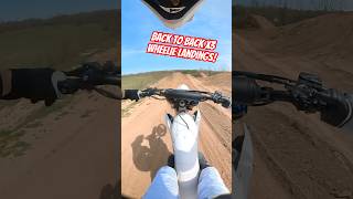 450cc dirt bike rides wheelie after HUGE jumps [upl. by Mart318]