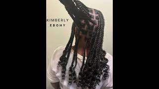 Knotless Braids With Curly Ends ❤️ knotlessbraids neatbraids nycbraids braider naturalhair [upl. by Gathers]