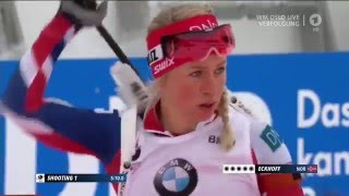 Damen Verfolgung 10 km Biathlon WM Oslo 2016 [upl. by Forester66]