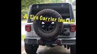 Best JL Wrangler HD Tire Carrier and Hinge Install and Upgrade [upl. by Albie623]