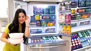 ASMR REFRIGERATOR ORGANIZATION  Satisfying Clean and Fridge Restock Organizing on a Budget [upl. by Werdnael]