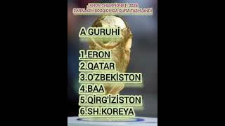 Jahon chempionati 2026 saralash bosqichiga qura tashlandi [upl. by Ayotl516]