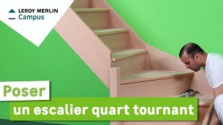 Comment poser un escalier quart tournant [upl. by Betthezel]