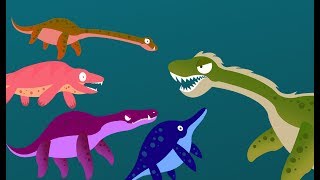 Learn Number With Plesiosaurus Nothosaurus and Many Dinosaur  Baby Dinosaurs Song For Kids [upl. by Aicnelev]