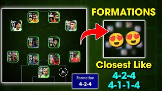 How to get closest Formations to 424 amp 4114 in eFootball 2024 Mobile 😍  efootball best formations [upl. by Mulry]