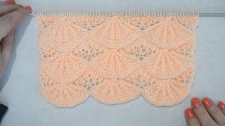 110 Tricot Tutoriel Point Eventails Magnifique point ajouré😍 Maïlane [upl. by Alley278]