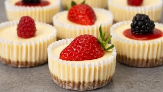 Easy Mini Cheesecakes Recipe [upl. by Birdt512]