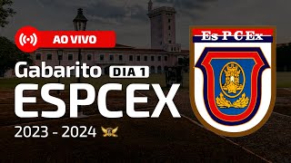 GABARITO ESPCEX 202324  DIA 1  CORREÇÃO AO VIVO  TROPA ELITE MIL [upl. by Jobe]