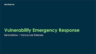 Vulnerability Emergency Response [upl. by Huxley]