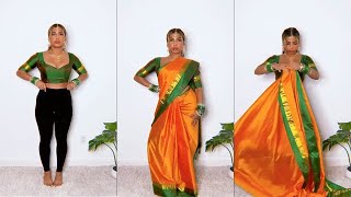 How to wear a saree in simple way [upl. by Hiltan703]