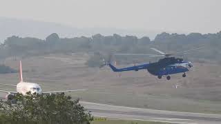 Helicóptero Mi17 de helistar posicionando a rampa aeropuerto internacional Camilo Daza Cúcuta [upl. by Janka]