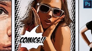 How to Make a Comic Book Cartoon Effect From a Photo — Photoshop Tutorial [upl. by Htidirrem]