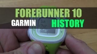 Garmin Forerunner 10  History and Personal Records [upl. by Nnainot]