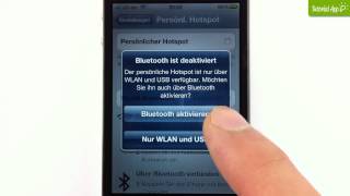 iPhone Tutorial Persönlicher Hotspot [upl. by Tranquada83]