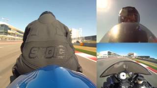 Circuit of the Americas  Motorcycle Track Day  2009 ZX6R  3 Cameras [upl. by Enelyad]