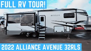 BRAND NEW 5TH WHEEL RV MODEL 2022 ALLIANCE AVENUE 32RLS FULL RV TOUR [upl. by Saturday]