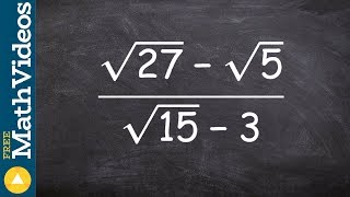 Apply foil to rationalize the denominator with two binomials ex 12 [upl. by Nevile353]