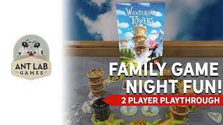 Wandering Towers Board Game  Playthrough  Review [upl. by Dalpe495]