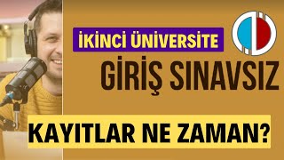 Anadolu Aöf Sınavsız İkinci Üniversite Kayıtları Ne Zaman 2 Üni Kaydı Nasıl Yapılacak [upl. by Nidorf]