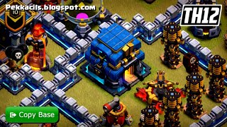 BEST WAR BASE Town Hall 12 TH12 with COPYLINK 2024 in COC wPekkacils 0630 [upl. by Nylirehs]