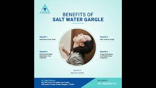 BENEFITS OF SALT WATER GARGLE [upl. by Elttil40]