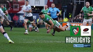 Highlights Leicester Tigers v Saracens  Gallagher Premiership 2324 Round 11 [upl. by Eelesor]