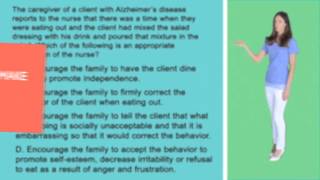 NCLEX Question Concerning Alzheimers and Bizarre Behavior [upl. by Cornwall143]