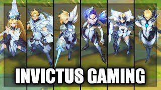 All New Invictus Gaming IG Skins Spotlight LeBlanc Fiora KaiSa Irelia Camille Rakan  LoL [upl. by Puri]