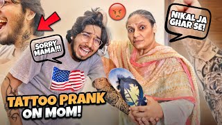 Tattoo Prank On Mom  Gone Wrong 😥 [upl. by Stelmach]