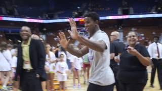 Trevor Jackson at the WNBA AllStar Game [upl. by Noskcaj]