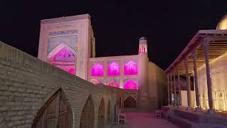 Night view of Khiva Uzbekistan23 November 2023প্রাচীন খিভার রাতের দৃশ্যOpen Meuseum Khiva [upl. by Ailecnarf]