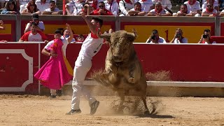 CONCURSO DE RECORTADORES CON TOROS SAN FERMÍN 2024 [upl. by Airdnua922]