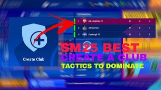 SM25 BEST CREATE A CLUB TACTICS TO DOMINATE TEAMS ‼️  FULL TACTIC  fyp football viralvideo [upl. by Hgielrebma903]