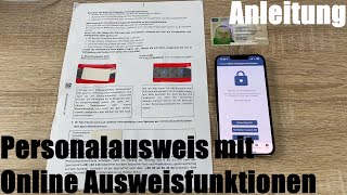 Personalausweis mit Online Ausweisfunktionen freischalten einrichten auslesen amp benutzen Anleitung [upl. by Ztirf719]