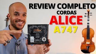 Testando o Som Da CORDA ALICE A747 Violino  Review completo Qual é a melhor corda para violino [upl. by Arbrab]