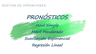 Pronósticos  Móvil Simple y Ponderado  Suavización Exponencial  Regresión Lineal Calculadora [upl. by Filia]