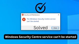 windows security center service cannot be started  windows security center service cant be started [upl. by Resiak]