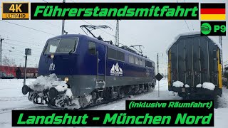 Führerstandsmitfahrt LandshutMünchen Nord inklusive Räumfahrt [upl. by Arrik]