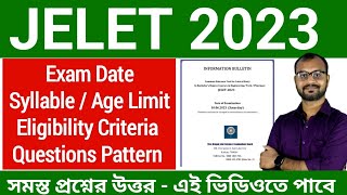 JELET 2024 Full InformationExam Date  Syllabus  New Eligibility Criteria Age LimitPreparations [upl. by Ema158]