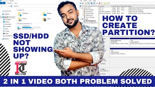 SSD Not Showing Up in Windows 10  How to Fix it Activate SSD and Learn How To Create Partitions [upl. by Alfons527]