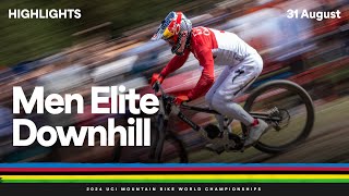 Men Elite Downhill Highlights  2024 UCI Mountain Bike World Championships [upl. by Airtemed]